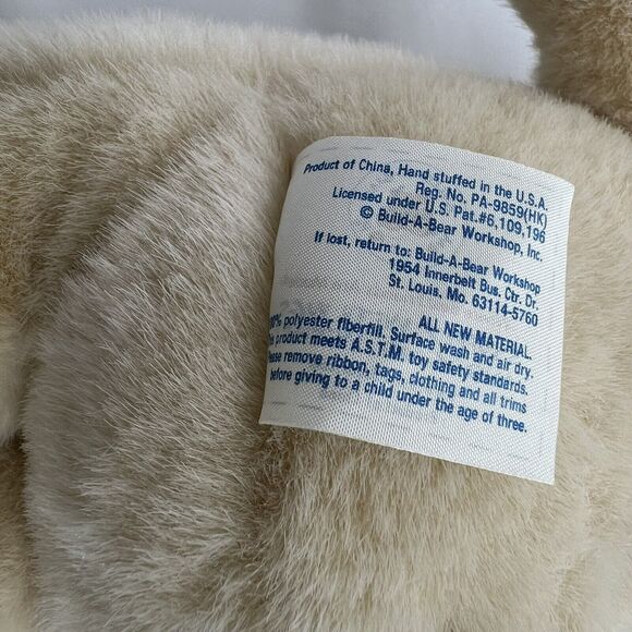 Vintage 14" Classic Tan Build A Bear Teddy Bear Plush Stuffed Animal - Picture 7 of 7